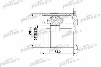 PATRON pcv5031 -  Шарнирный комплект, приводной вал