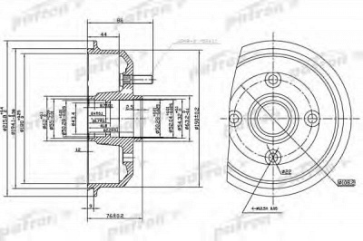 PATRON pdr1059 -  Тормозной барабан