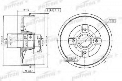 PATRON pdr1353 -  Тормозной барабан