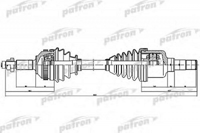 PATRON pds1257 -  Приводной вал