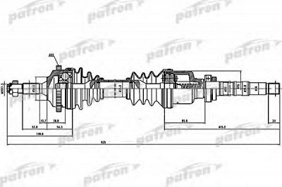 PATRON pds1382 -  Приводной вал