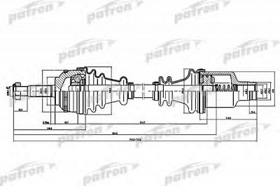 PATRON pds1398 -  Приводной вал