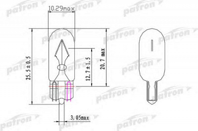 PATRON plwy5w -  Лампа накаливания, фонарь указателя поворота| Лампа накаливания, стояночный / габаритный огонь| Лампа накаливания, фонарь указателя поворота