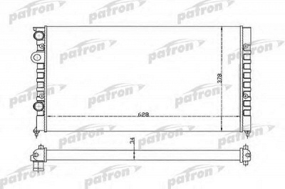 PATRON prs3370 -  Радиатор, охлаждение двигателя