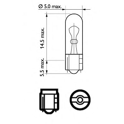 PHILIPS 12061cp -  Лампа накаливания, дополнительный фонарь сигнала торможения
