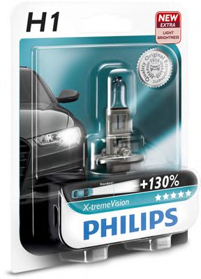 PHILIPS 12258xvb1 -  Лампа галоген X-tremeVision H1 12В 55Вт, 1шт