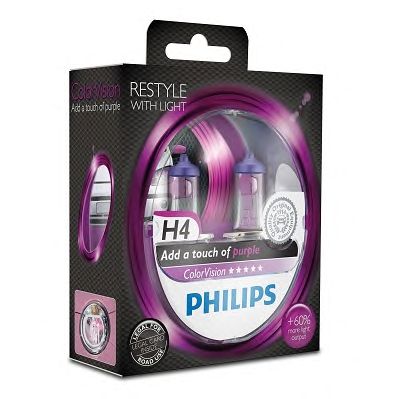 PHILIPS 12342cvpps2 -  ЛАМПА H4 12342 CVPP 12V 60/55W 2ШТ РОЗОВАЯ