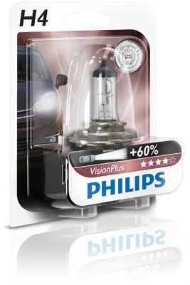 PHILIPS 12342vpb1 -  Лампа галоген VisionPlus H4 12В 60/55Вт