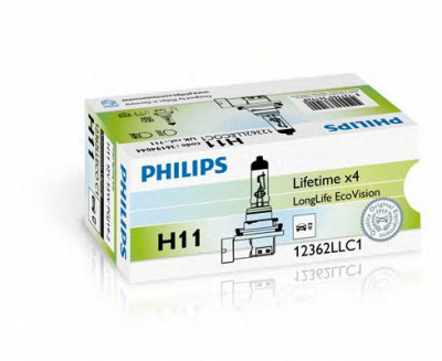 PHILIPS 12362llecoc1 -  Лампа галоген LongerLife EcoVision H11 12В 55Вт