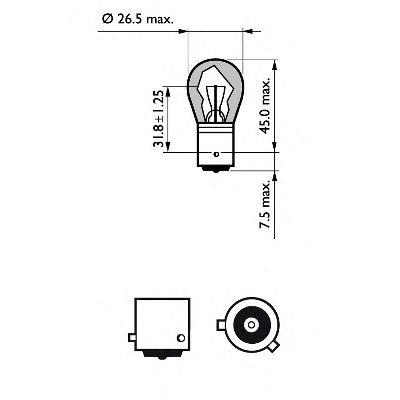 PHILIPS 12496llecocp -  Лампа накаливания, фонарь указателя поворота