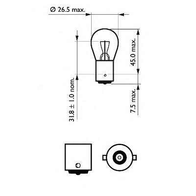 PHILIPS 12498llecocp -  Лампа накаливания, фонарь указателя поворота