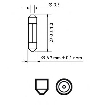 PHILIPS 12818cp -  Лампа накаливания, oсвещение салона