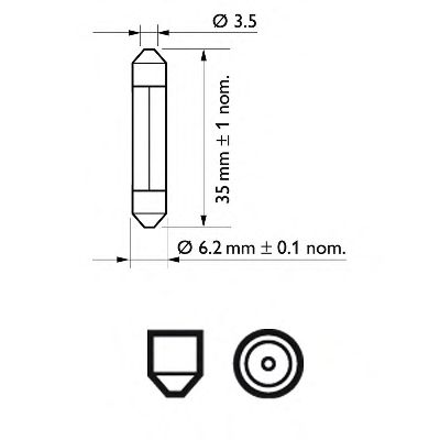 PHILIPS 12848cp -  Лампа накаливания, oсвещение салона
