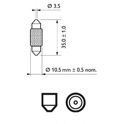 PHILIPS 12854cp -  Лампа накаливания, oсвещение салона