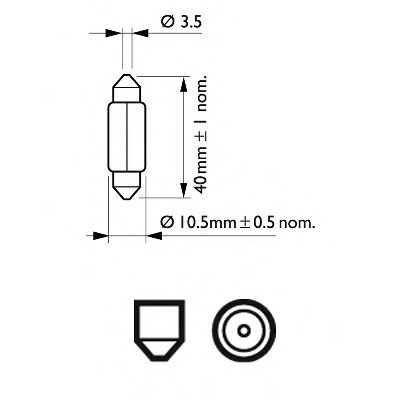 PHILIPS 12864cp -  Лампа накаливания, фонарь освещения номерного знака