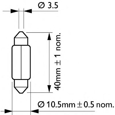 PHILIPS 12866cp -  Лампа накаливания, фонарь освещения номерного знака