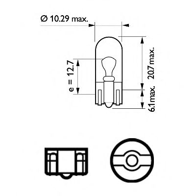 PHILIPS 12961edcp -  Лампа накаливания, фонарь освещения номерного знака
