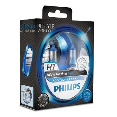 PHILIPS 12972cvpbs2 -  ЛАМПА H7 COLORVISION 12V (55W) СИНИЙ 2ШТ