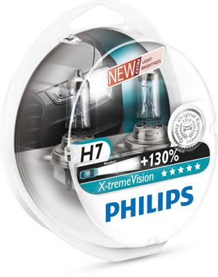 PHILIPS 12972xvs2 -  Лампа галоген X-tremeVision H7 12В 55Вт, 2шт