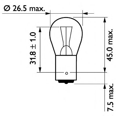 PHILIPS 13498cp -  Лампа накаливания, фонарь указателя поворота