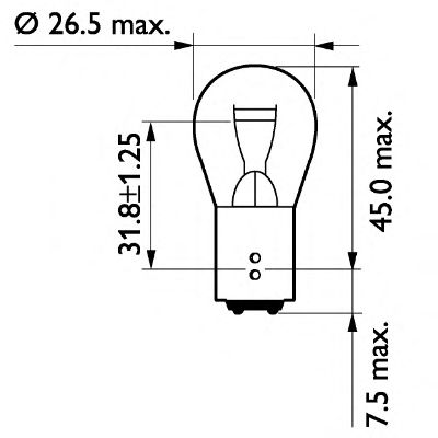 PHILIPS 13499b2 -  Лампа накаливания, фонарь указателя поворота