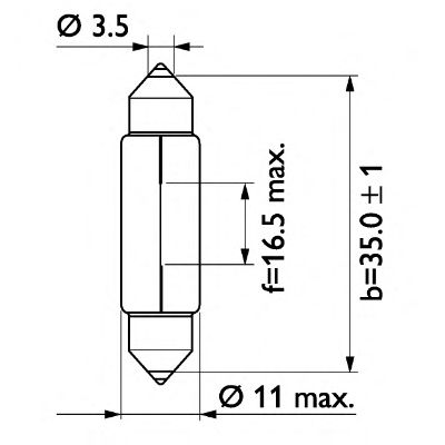 PHILIPS 13844cp -  Лампа накаливания, фонарь освещения номерного знака