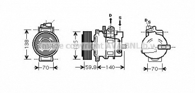 PRASCO aik295 -  Компрессор, кондиционер