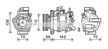 PRASCO aik402 -  Компрессор, кондиционер