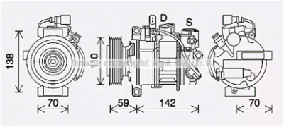 PRASCO aik410 -  Компрессор, кондиционер