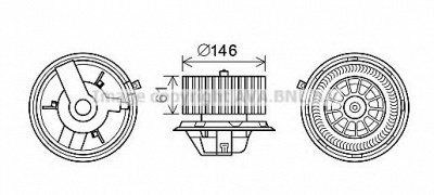 PRASCO al8140 -  Электродвигатель, вентиляция салона