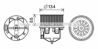 PRASCO au8222 -  Электродвигатель, вентиляция салона