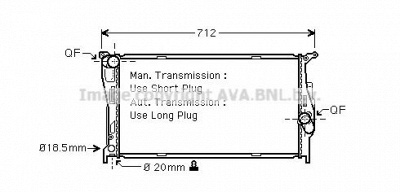 PRASCO bw2293 -  Радиатор, охлаждение двигателя