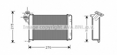 PRASCO bw6005 -  Теплообменник, отопление салона