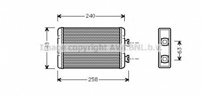 PRASCO bw6210 -  Теплообменник, отопление салона