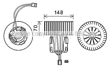 PRASCO bw8540 -  Электродвигатель, вентиляция салона