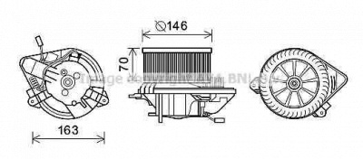 PRASCO cn8295 -  Электродвигатель, вентиляция салона