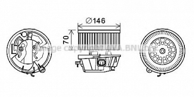 PRASCO cn8296 -  Электродвигатель, вентиляция салона