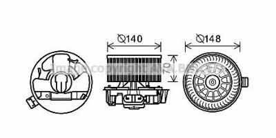PRASCO dn8383 -  Электродвигатель, вентиляция салона