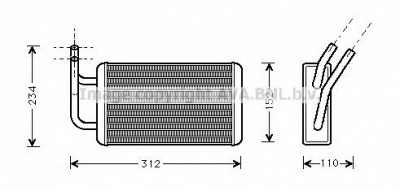 PRASCO fda6215 -  Теплообменник, отопление салона