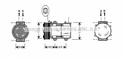 PRASCO fdk352 - Компрессор, кондиционер