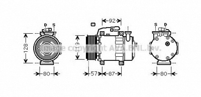 PRASCO fdk468 - Компрессор, кондиционер