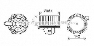 PRASCO hy8348 -  Электродвигатель, вентиляция салона