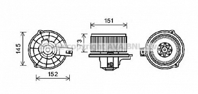 PRASCO ka8219 -  Электродвигатель, вентиляция салона