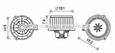 PRASCO ka8260 -  Электродвигатель, вентиляция салона