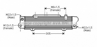 PRASCO ms3346 -  масляный радиатор, двигательное масло