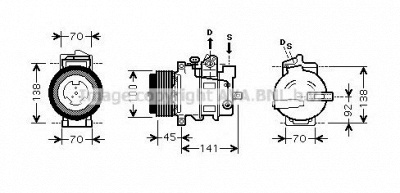 PRASCO msk428 - Компрессор, кондиционер