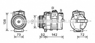PRASCO msk588 - Компрессор, кондиционер