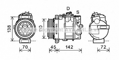 PRASCO msk614 - Компрессор, кондиционер