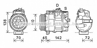 PRASCO msk636 -  Компрессор, кондиционер