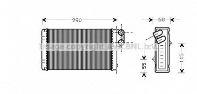 PRASCO pe6100 -  Теплообменник, отопление салона